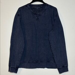 John Varvatos Men's Dark Charcoal Darien Terry Sweatshirt Size XXL